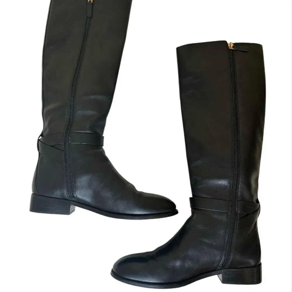 TORY BURCH Thora Black Patent Leather Boots